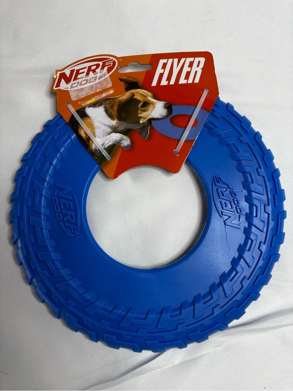 Nerf Dog Blue Frisbee & Red/Blue Squeak Ball 2-Pack - Durable Fetch Set